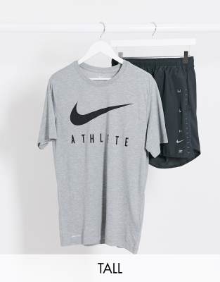 nike athlete t shirt grey