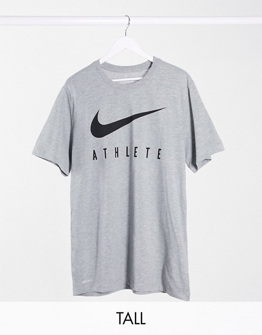Nike Tall Training Athlete t-shirt in grey