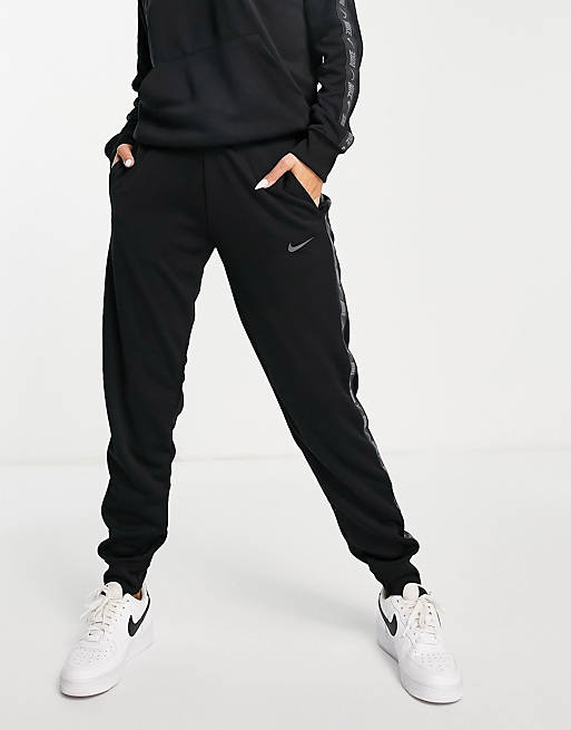 Nike Taping Pack polyknit sweatpants in black |