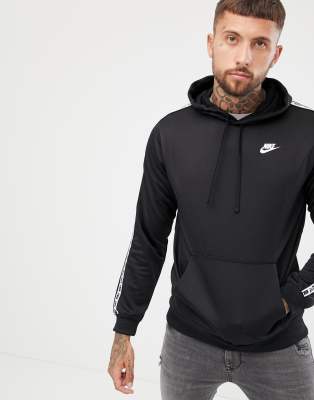 nike logo taping hoodie