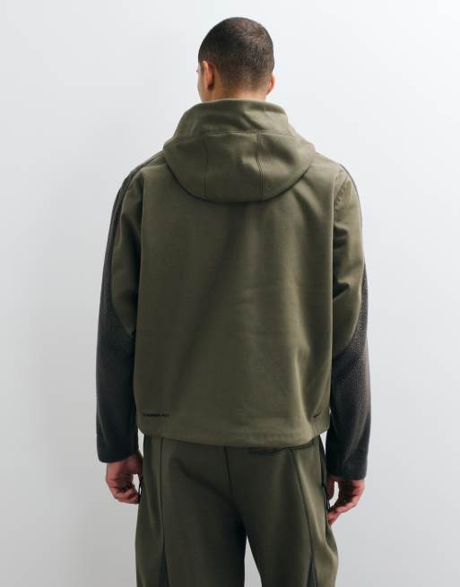 Nike Tech Boreas huvtröja med dragkedja i khaki, 3 av 5