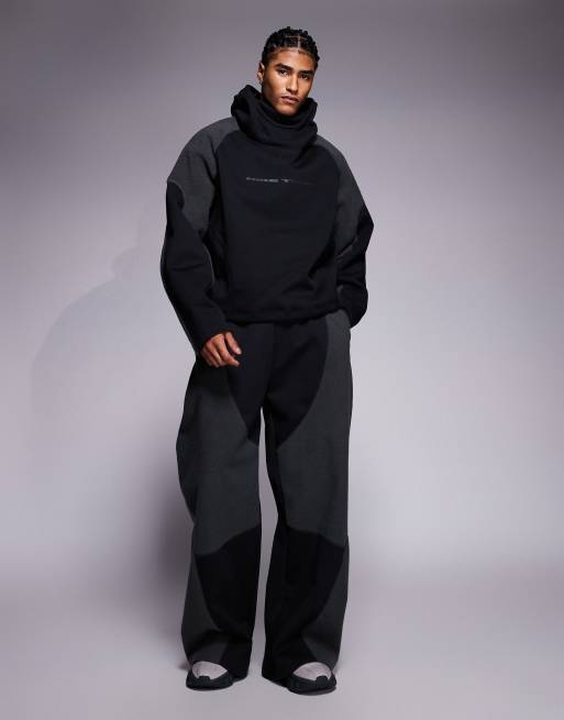 Nike - Tech - Boreas - Joggingbroek van fleece met open zoom in zwart en grijs, 2 van 5