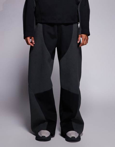 Nike Tech Boreas open hem joggers in black and grey