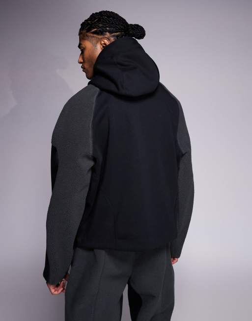 Nike – Tech Boreas – Svart och grå huvtröja i oversize, 3 av 5