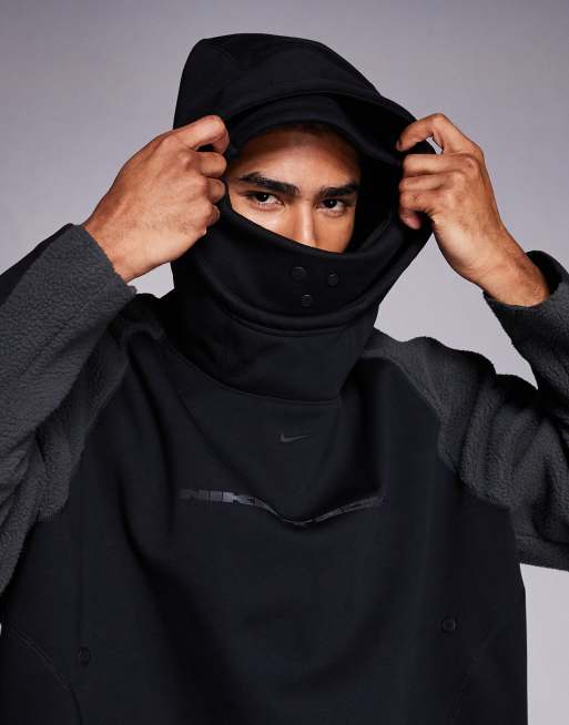 Nike – Tech Boreas – Svart och grå huvtröja i oversize, 5 av 5