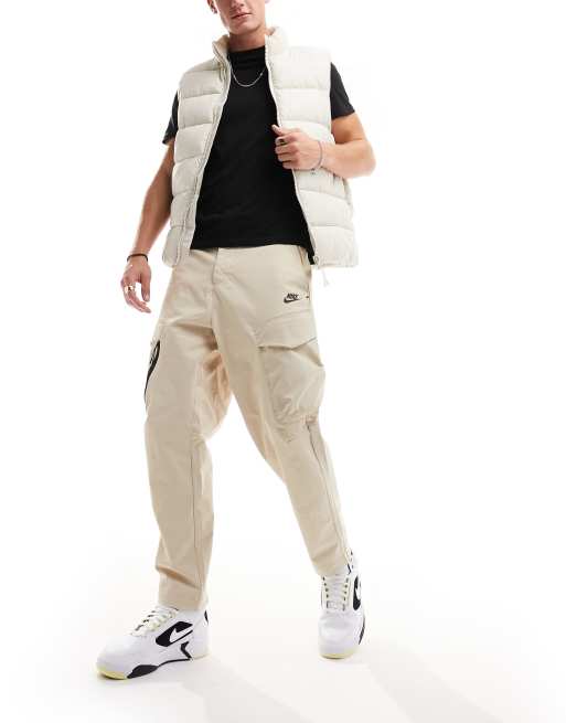 Nike Sportswear Tech Fleece White Utility Pants - Puffer Reds