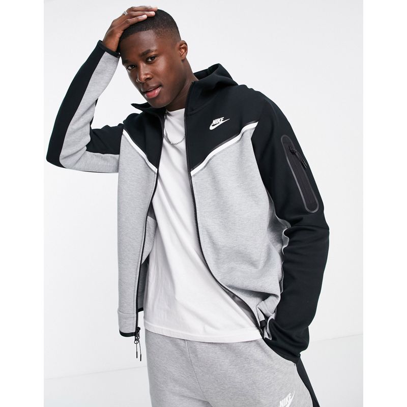 nSuvD Uomo Nike - Tech Fleece - Tuta sportiva grigio colorblock
