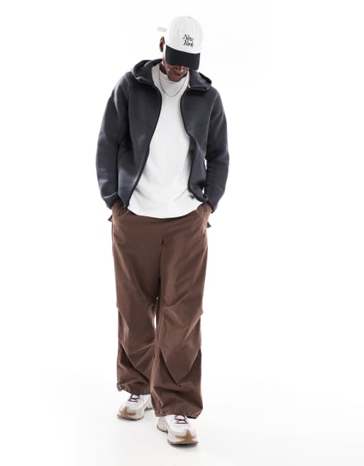 Nike – Tech Fleece – Ciemnoszara zapinana na suwak bluza z kapturem, 2 z 4