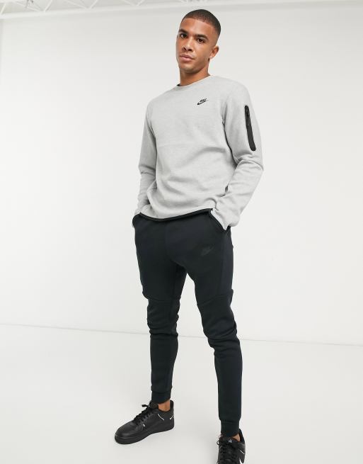 Nike Tech Fleece crew neck sweat in grey