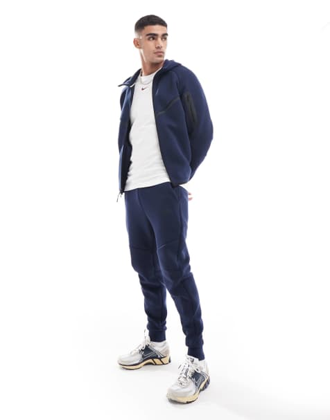 Nike Tech Fleece cuffed sweatpants in navy - view 1