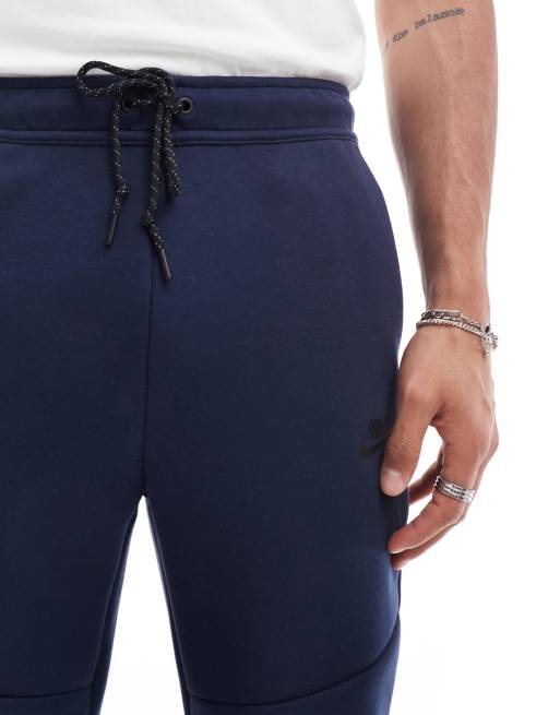 Nike Tech Fleece cuffed sweatpants in navy