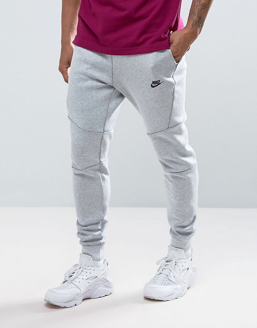 Nike Tech Fleece Drop Crotch Joggers In Grey 805162-100-White