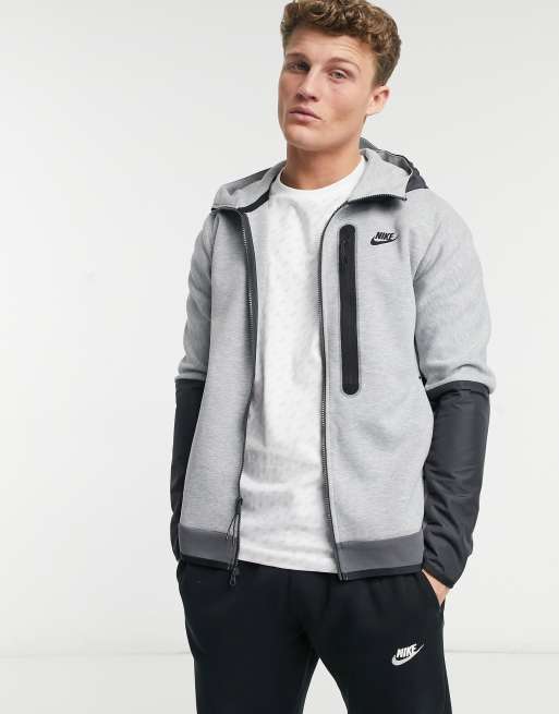 Nike swoosh colorblock zip front best sale hooded jacket