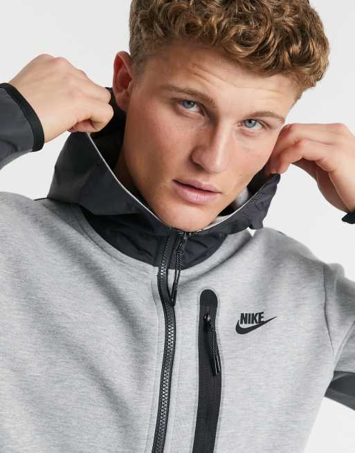 Nike tech fleece hoodie best sale grey xs