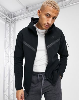 Nike Tech Fleece full-zip hoodie in black | ASOS