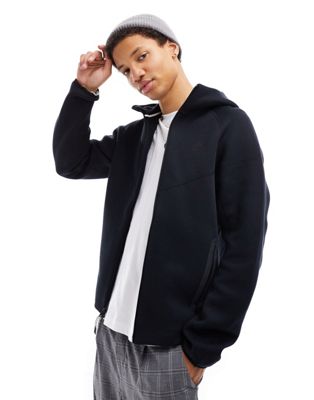 Nike Tech Fleece full-zip hoodie in black | ASOS