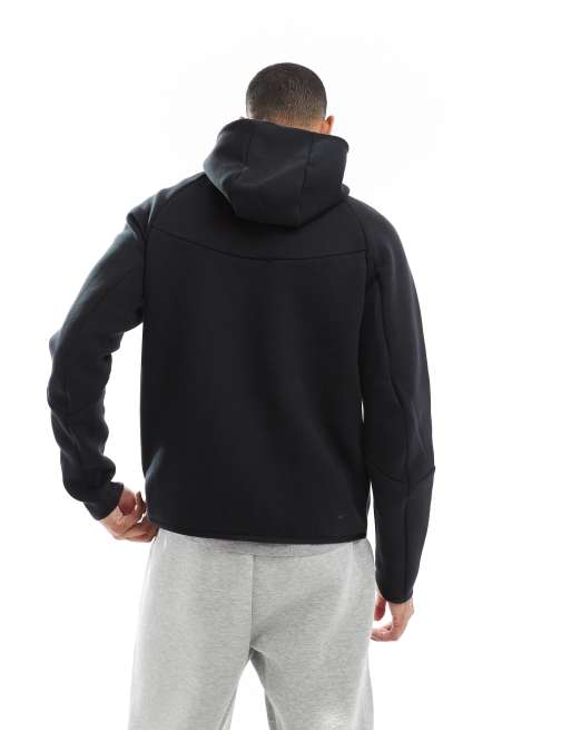 Nike - Felpa tecnica in pile con cappuccio e zip nera