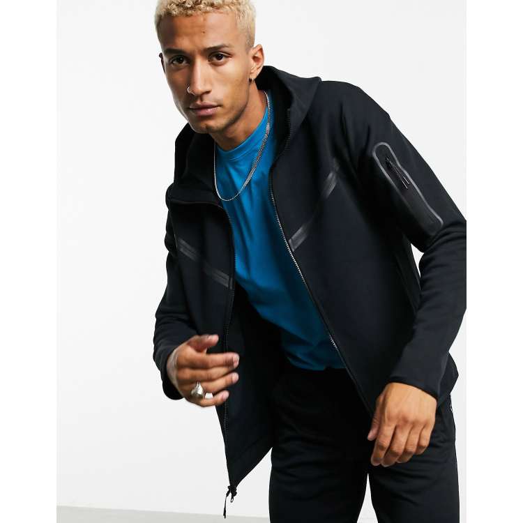 Nike Tech Fleece full-zip hoodie in black | ASOS