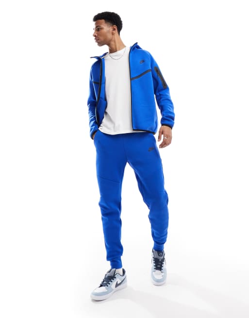 Nike Tech Fleece full zip hoodie in blue ASOS