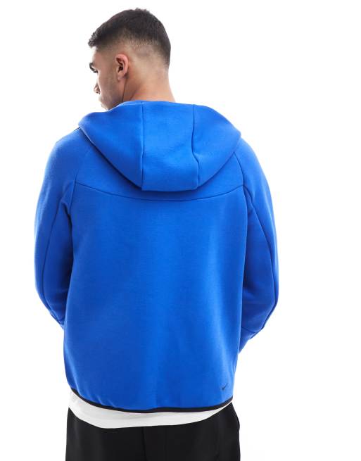 Nike Tech Fleece full zip hoodie in blue