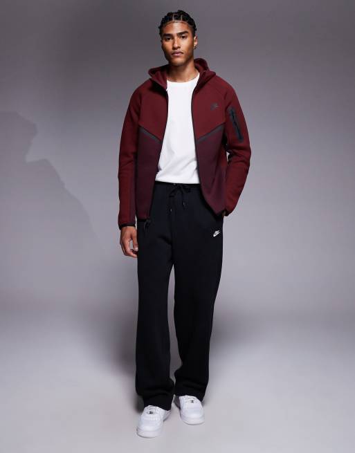 Nike テックフリースワインレッド Nike Tech Fleece full zip hoodie in burgundy | ASOS
