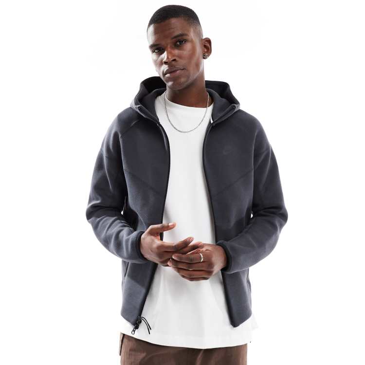 Nike Tech Fleece full zip hoodie in dark grey | ASOS