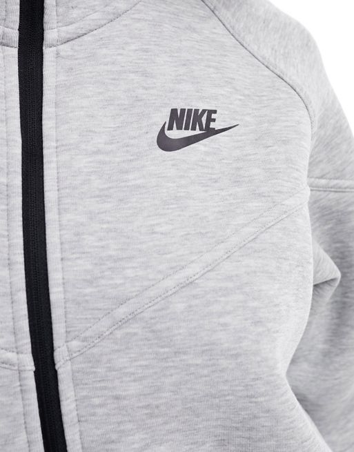 Nike Tech Fleece Full-Zip Hoodie & Joggers Set 'Dark Heather Grey/Black