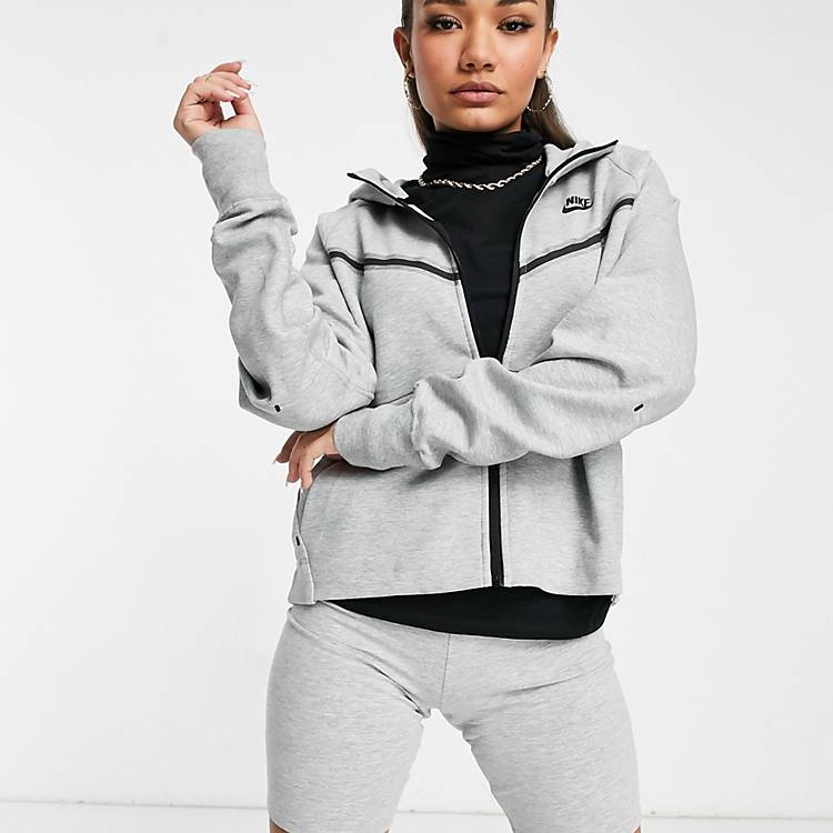 campagne schot Manie Nike Tech Fleece full-zip hoodie in gray heather | ASOS