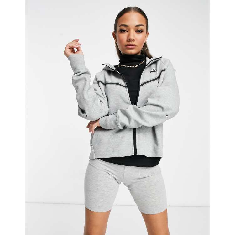 Konijn Schande gewelddadig Nike Tech Fleece full-zip hoodie in gray heather | ASOS