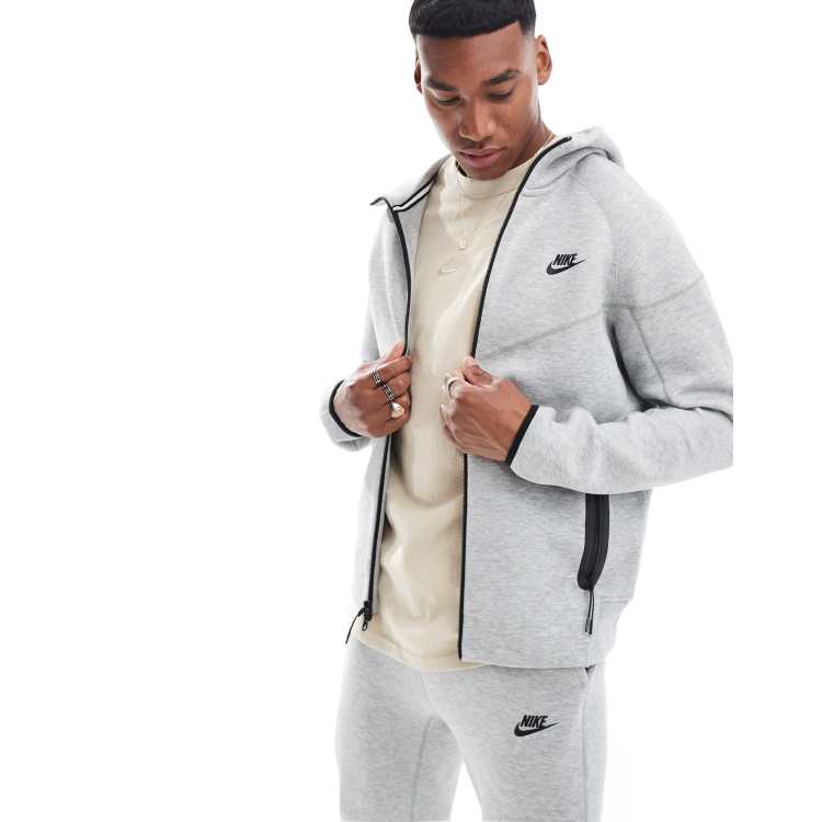  Nike Men's Club Swoosh Full Zip Fleece Hoody, Charcoal Heather,  M : Clothing, Shoes & Jewelry