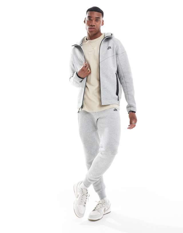 Nike Tech Fleece full zip hoodie in gray | ASOS