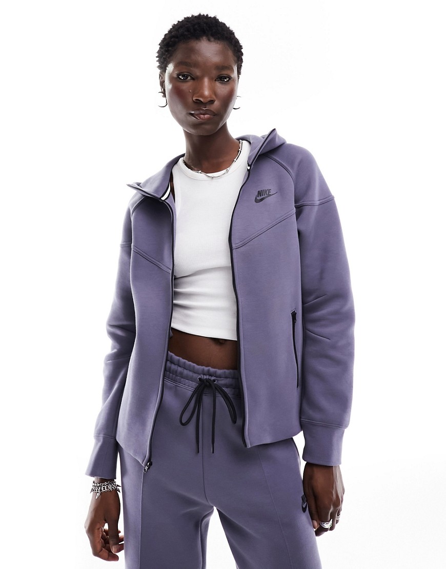 Nike Tech Fleece full zip hoodie in grey