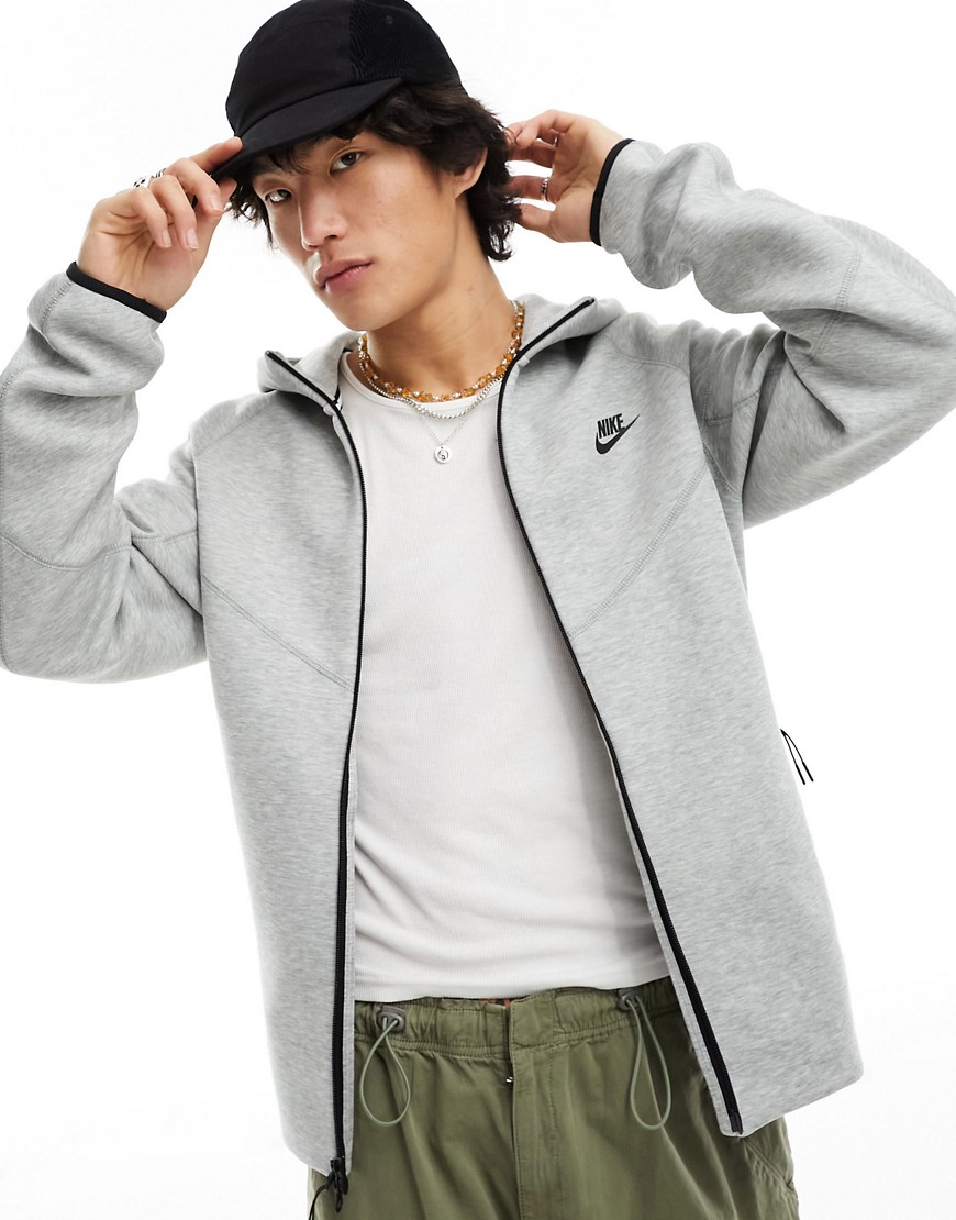 Nike Tech Fleece full zip hoodie in grey