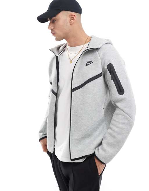 Nike Tech Fleece full zip hoodie in grey