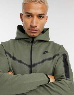 nike tech fleece hoodie khaki