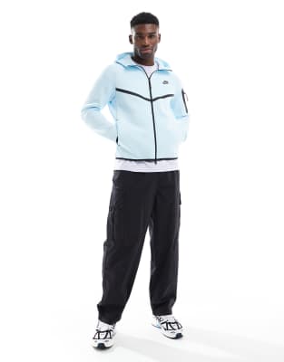 Nike Tech Windrunner Zip Hoodie In Blue