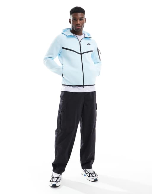Nike Tech Fleece full zip hoodie in light blue | ASOS
