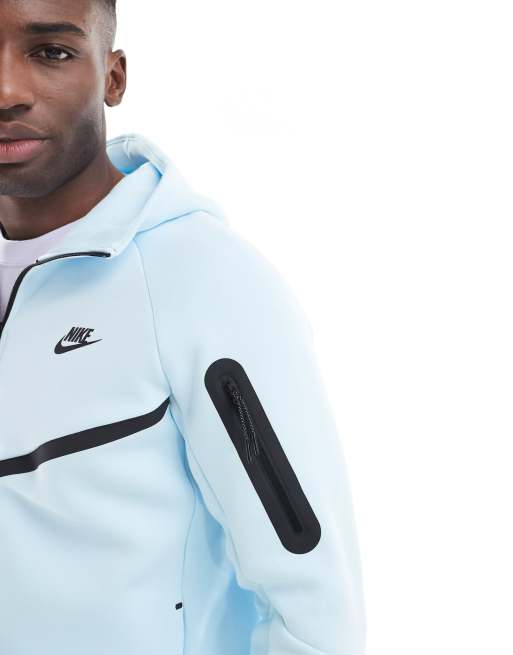 Nike Tech Fleece full zip hoodie in light blue | ASOS