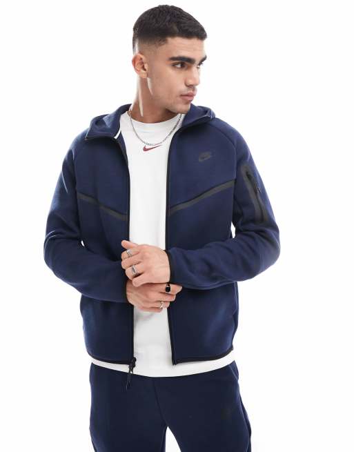 Nike Tech Fleece full zip hoodie in navy