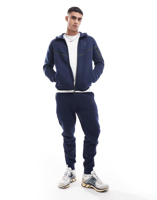 Nike Tech Fleece full zip hoodie in navy ASOS