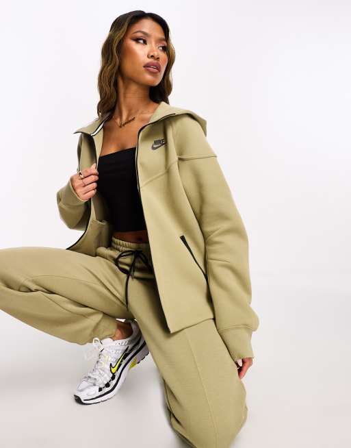 Khaki nike cheap hoodie womens