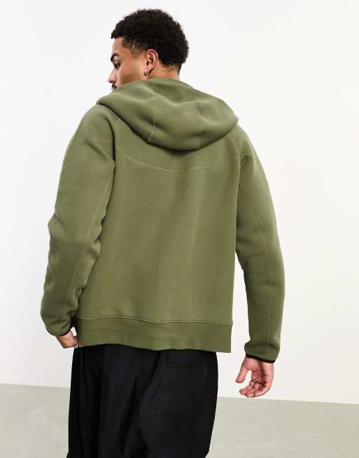 Nike Tech Fleece full-zip hoodie in olive