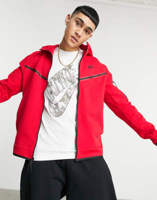 Red nike tech online jacket