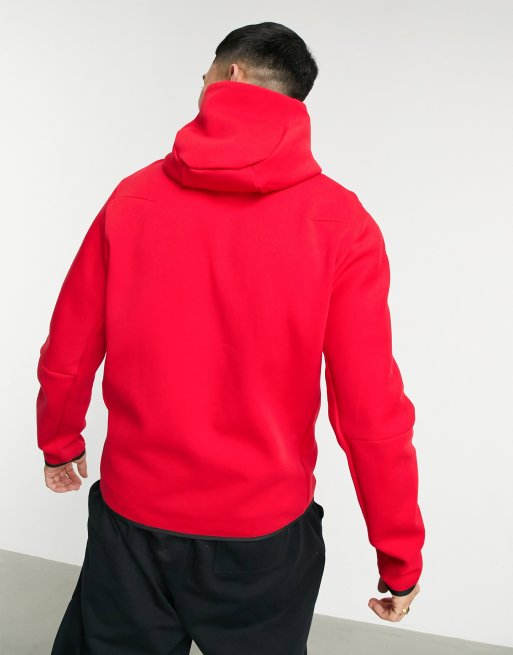 Red nike hot sale tech sweater