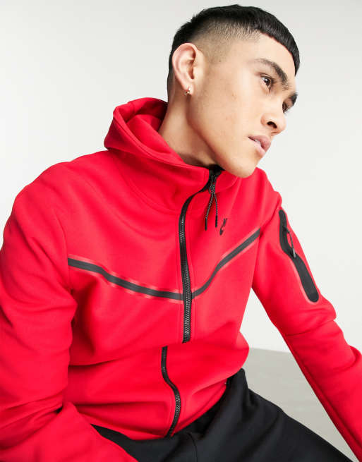 Nike Sportswear TECH FLEECE HOODIE FZ WINDRUNNER Sweatjacke Gym Red ...