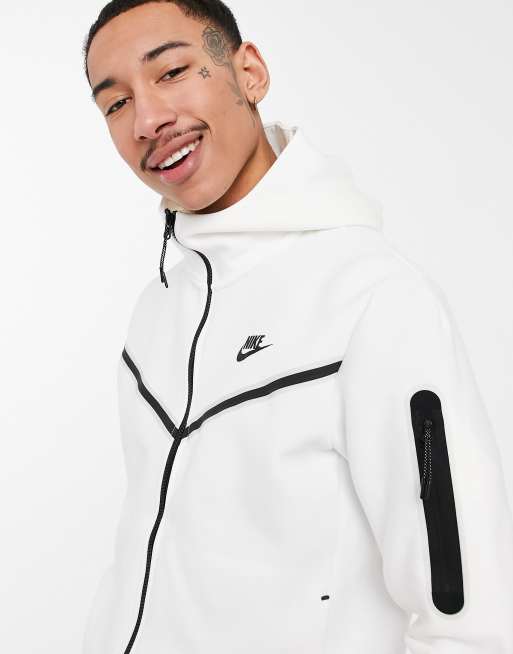 white nike tech hoodie