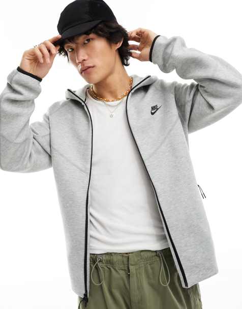 Nike - Tech Fleece - Grå hættetrøje med lynlås - view 1