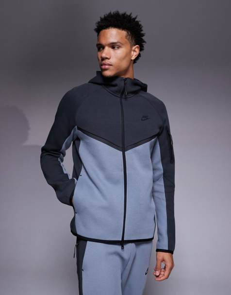 Nike - Tech Fleece - Grå hættetrøje med lynlås - view 1