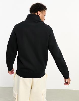 Nike Tech Fleece Half Zip Sweatshirt In Black