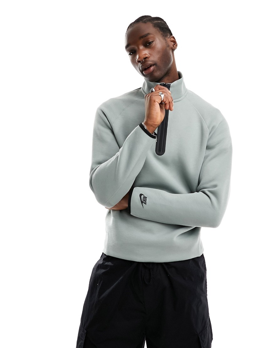 Nike Tech Fleece half zip sweatshirt in grey